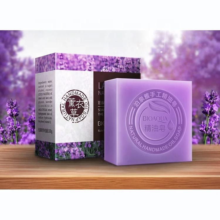 

Private Label Natural lavender Handmade Whitening Soap Skin Lightening Goa milk Bamboo charcoal essential oil handmade soap