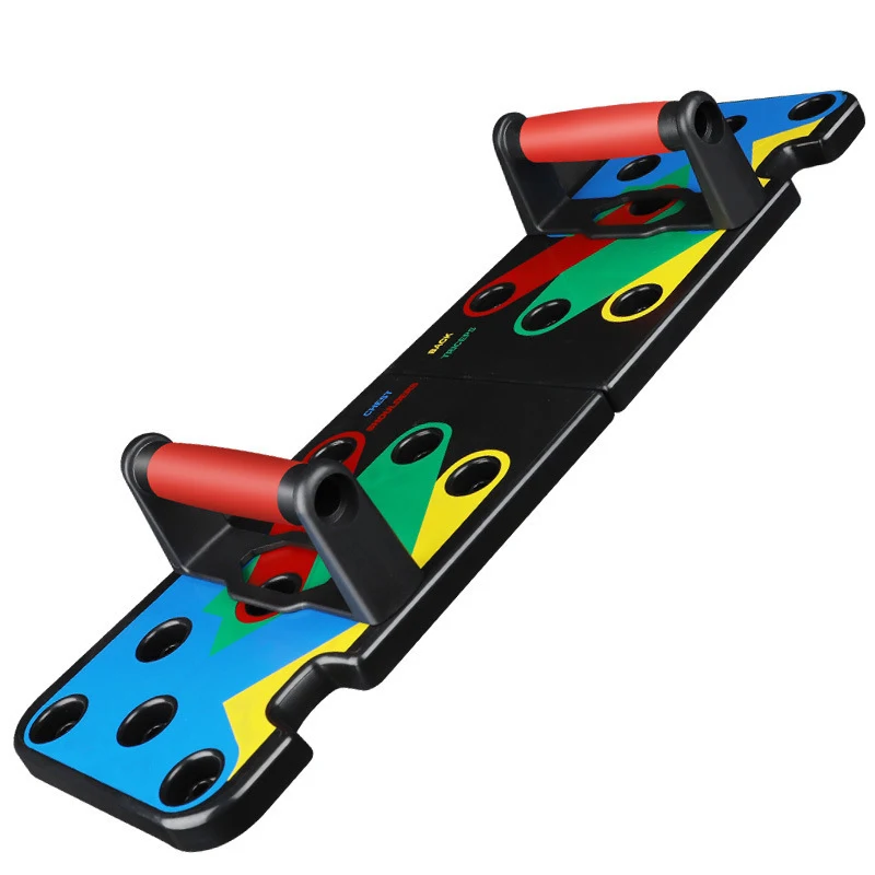 

Indoor fitness Multifunctional portable ABS 14 in 1 push up board foldable board custom push up bar set, Black