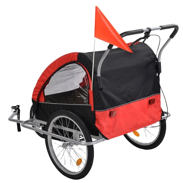 

High quality outdoor 2 wheels carrier bike baby strollers folding bicycle trailer