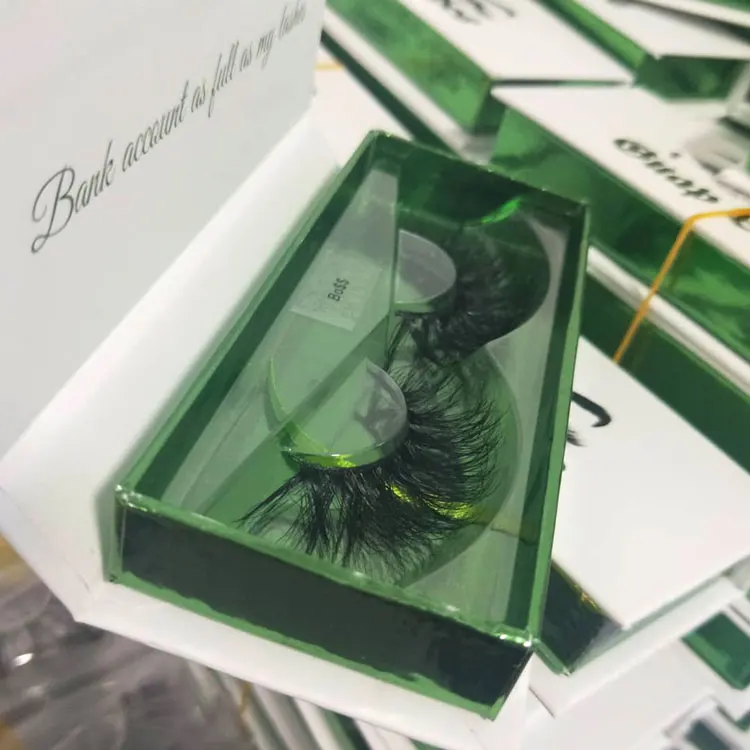 

3D Mink Natural Brown False Eyelashes Private Label False Eyelashes With customized lashes Boxes, Black