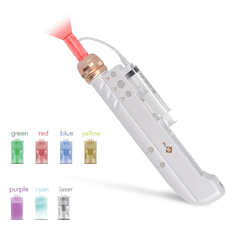 

New 3 in 1 Mini Water Mesotherapy Injector with 7 lights Nano Derma Pen Electric Microneedle Pen