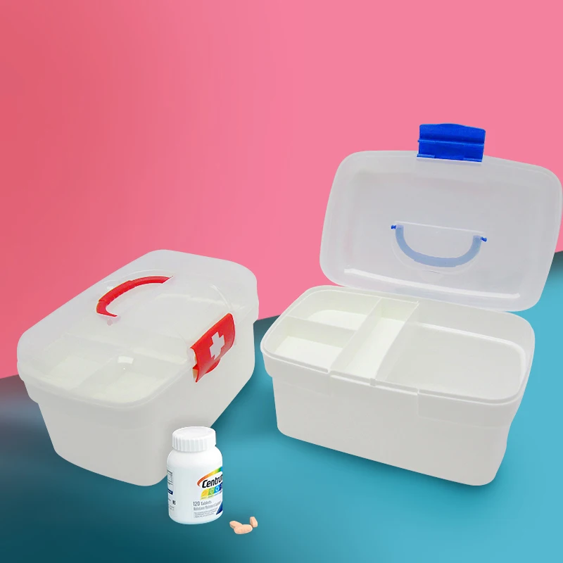 

Two Layers Medicine Chest Plastic Home Use Storage First Aid Kit Box Cabinet storage box hot sale products