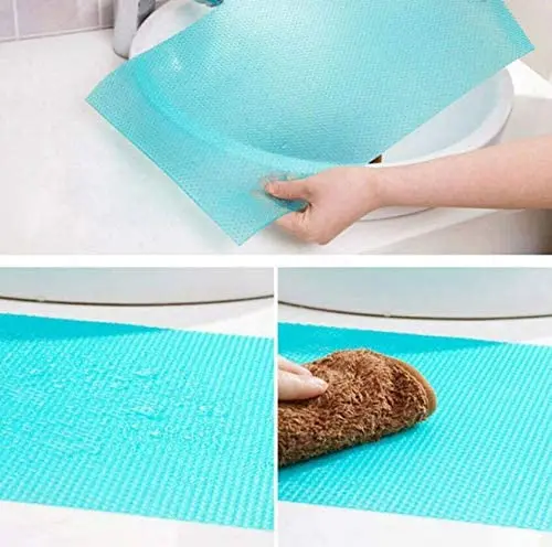 

4 Pcs Refrigerator Mats EVA Refrigerator Liners Washable Can Be Cut Refrigerator Pads Fridge Mats