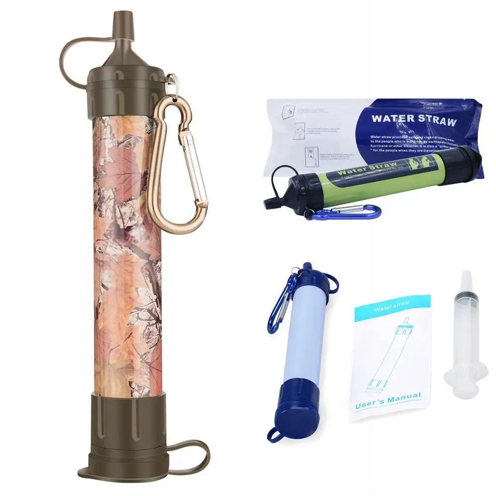 

Portable Outdoor Water Purification Straw Camping Hiking Emergency Survival Water Filter Straw