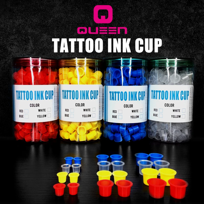 

queen tattoo Disposable Clean and Sanitary Tattoos tattoo ink cups Medium, 4colors