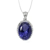 Fashion popular style s925 sterling silver inlaid sapphire crystal pendant to send his girlfriend mother preferred