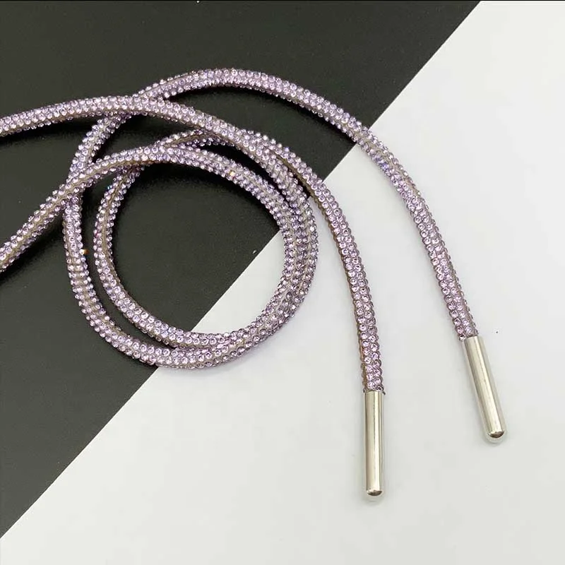 

120cm 140cm 150cm rhinestone cord bling bling crystal diamond cord trimming luxury diamond shoelaces for decoration