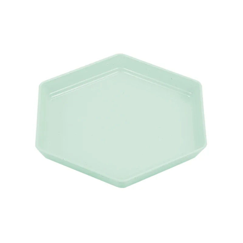 

Hexagon Eco-friendly Biodegradable Unbreakable Dinner Plates Wheat Straw Restaurant Plates Plastic For Picnic And Dishes