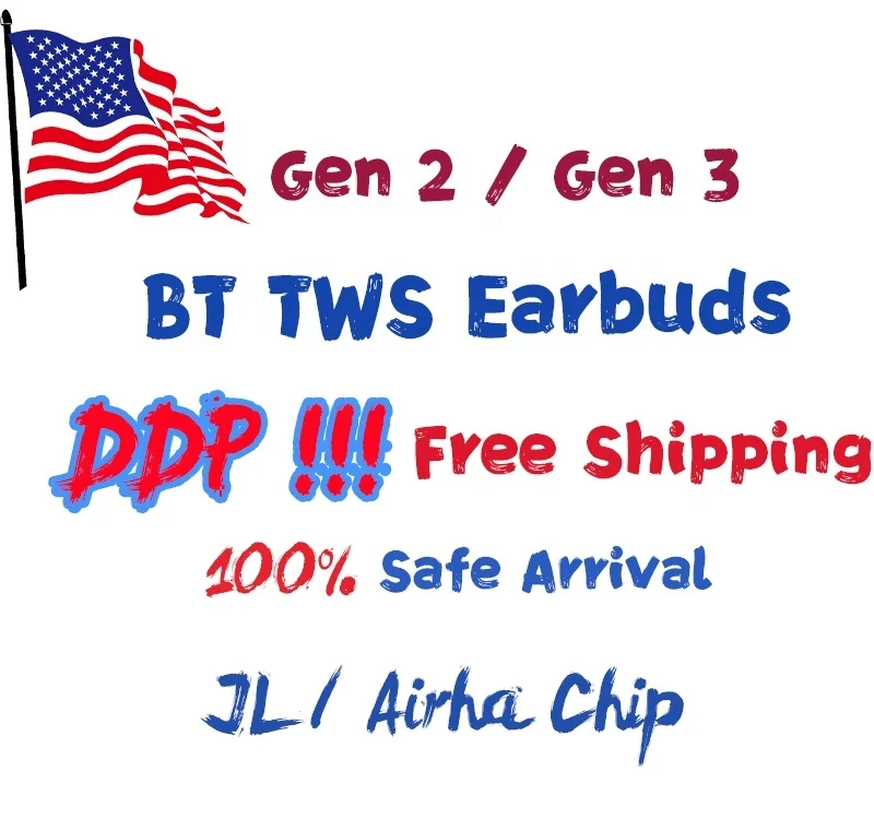 

US Warehouse Free shipping Original 1:1 Rename Gen 2 Gen 3 Air 2 Air 3 Pods Pro Wireless Earbuds