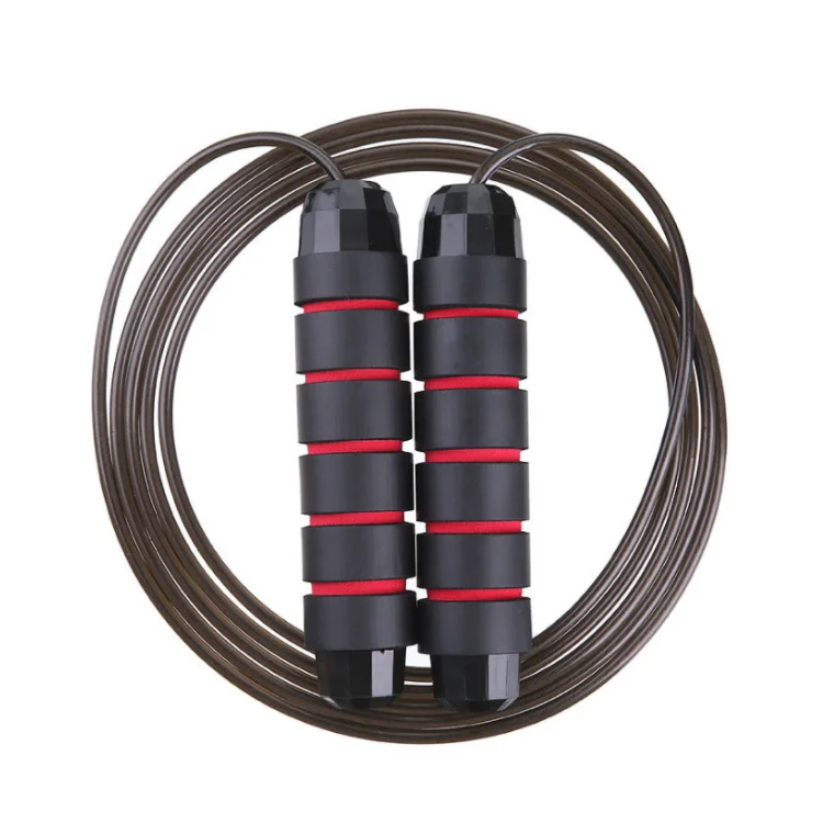 

160g PVC Skipping Rope Home Exercise Adjustable Jump Rope Steel Cable Jump Rope For Fat Burning, Black/red/blue/green