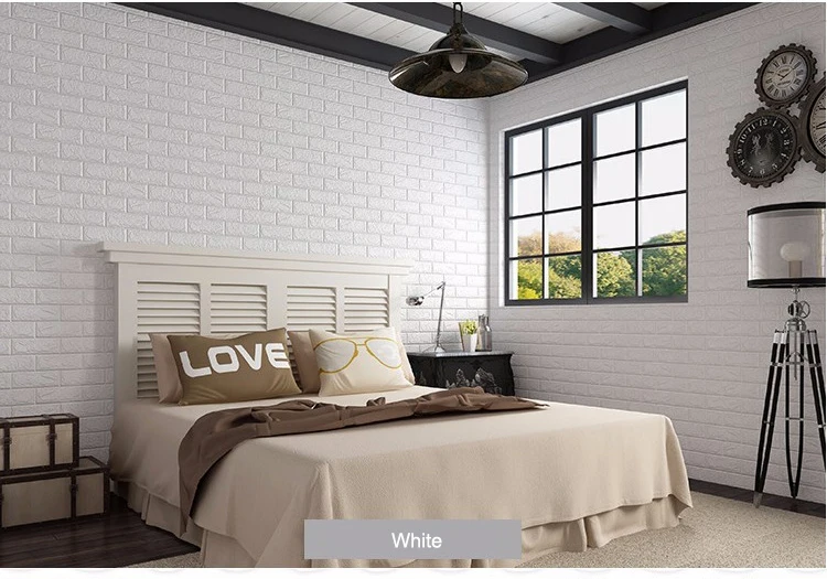 Eco-friendly 3D Wallpaper Decoration Waterproof PE Foam Mural Wall Brick for home living room decor
