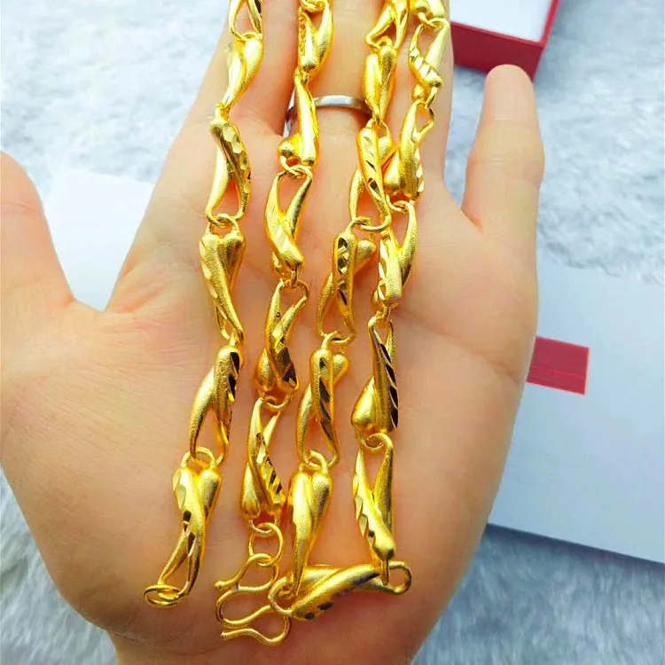 

Men'S Necklace Brass Gold Plated Necklace Exquisite Gold Fashion Jewelry