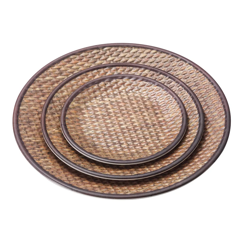 

Hot selling wholesale A5 melamine plates food grade 12 inch round plate Restaurant round plate, Customized