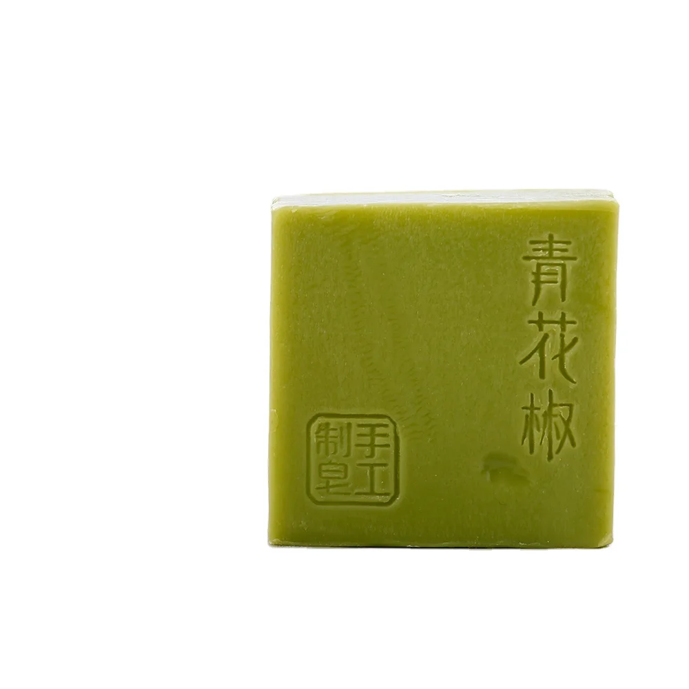 

Green color beauty soap organic soap handmade for daily use