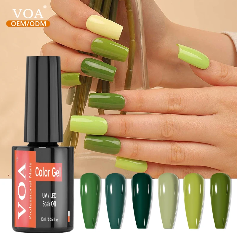 

VOA wholesale avocado 6 color base coat gel polish 10ml uv gel