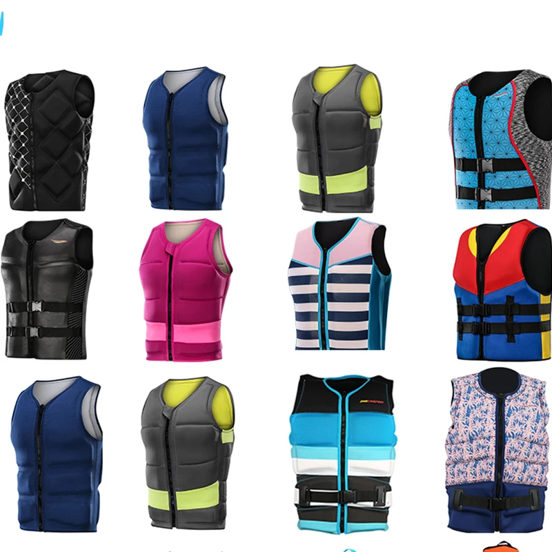 
New Design China Factory Made Personalize Adult Neoprene Fashion Thin For Water Sports Life Jacket 