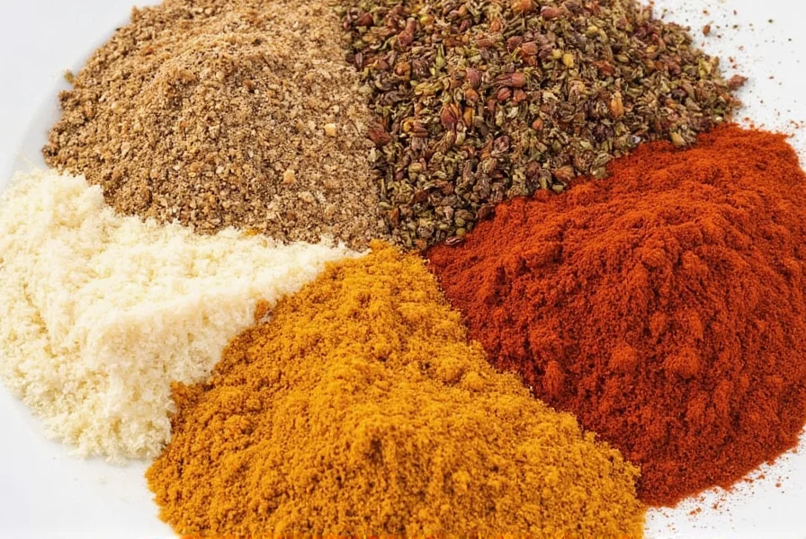 Cast iron skillet with spices