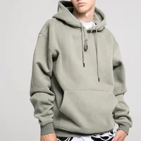 

Hot Selling custom logo print dropped shoulders green overdye men's oversize hoodies