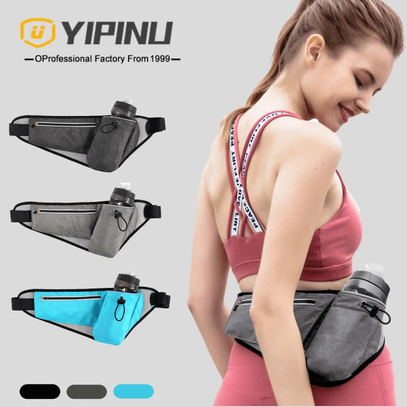 

YIPINU Expanded Pocket Running Belt Outdoor Sports Reflective Waist Bag Fitness Workout Belt, Customized color
