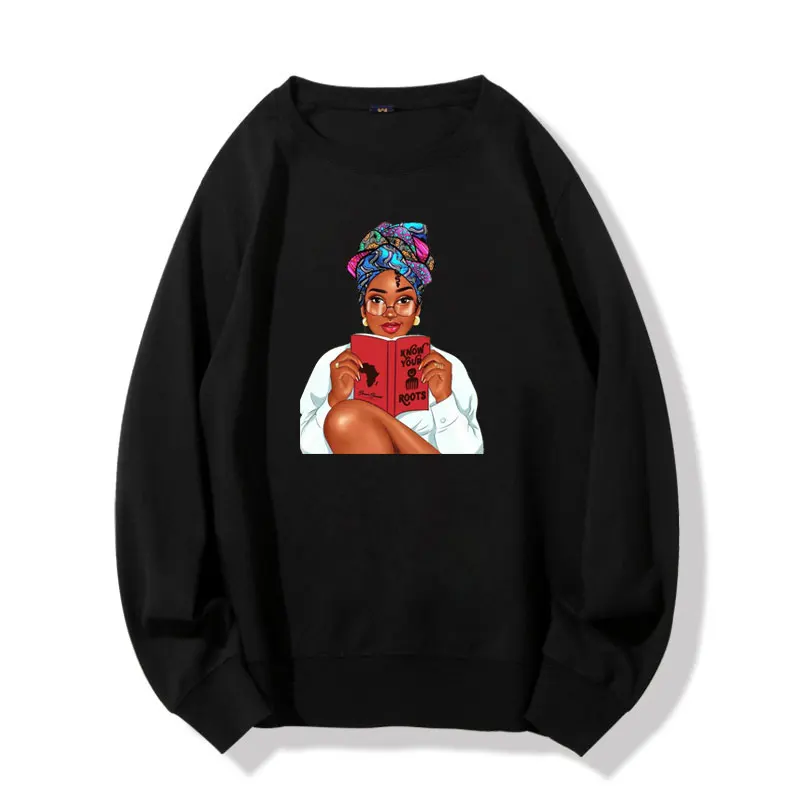 

Melanin Black Girl Custom Printing Female Hoodie Casual Hoodie For Women