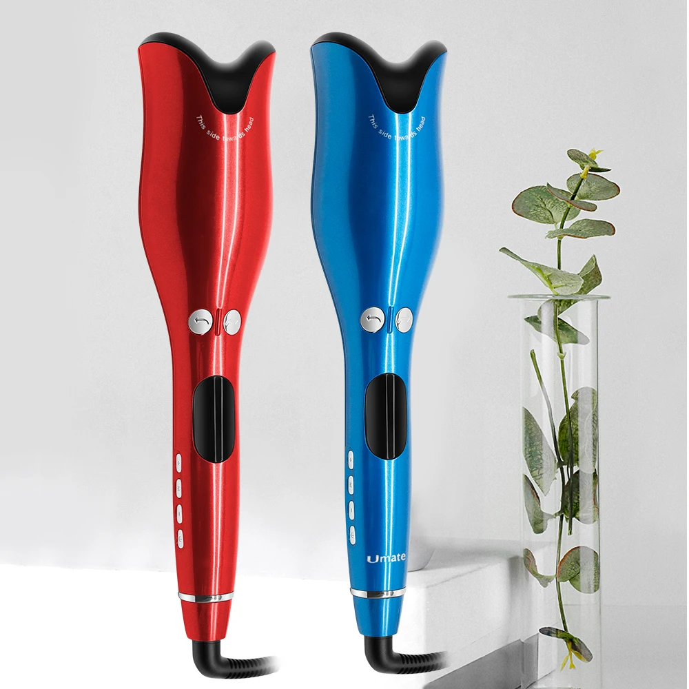 

Portable Automatic Magic Hair Curler Rose-shaped Rotating Hair Iron Curler Curly Tools Professional, Red white black blue