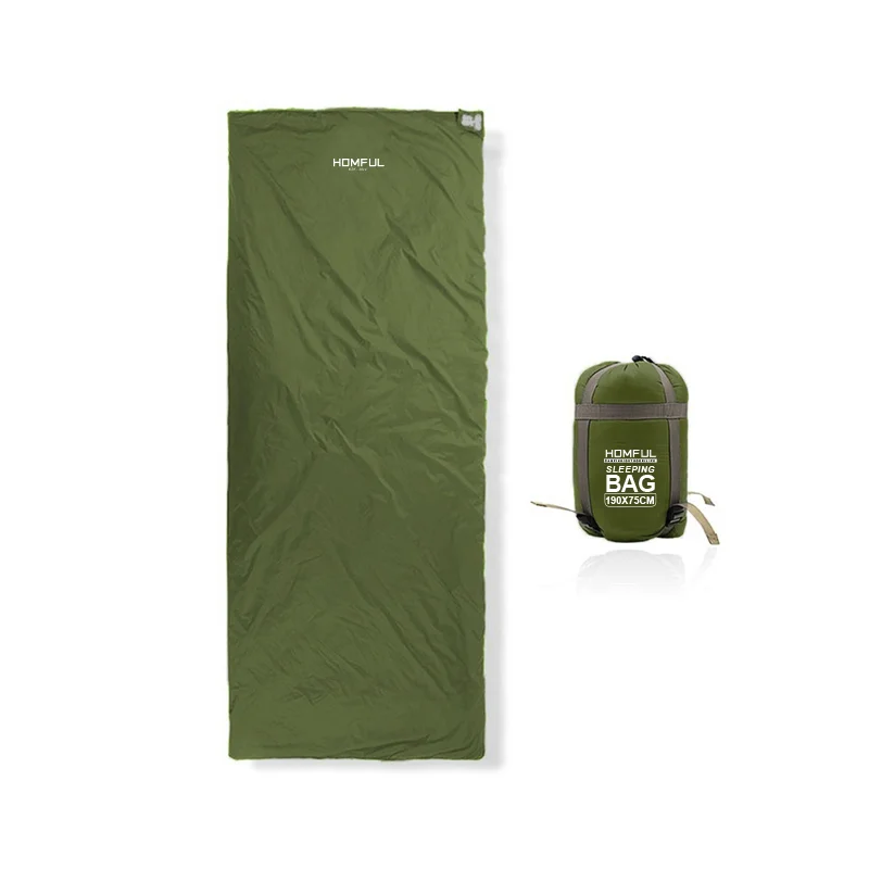 

HOMFUL wholesale for 3 seasons ultralight waterproof envelop single Sleeping Bag camping splicing sleeping bag