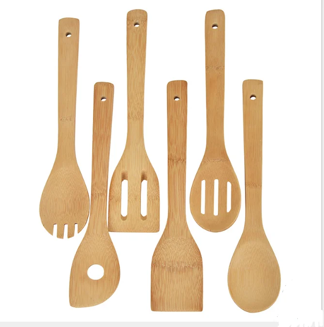 

Wholesale 6 piece set bamboo degradable bamboo fibre tableware set