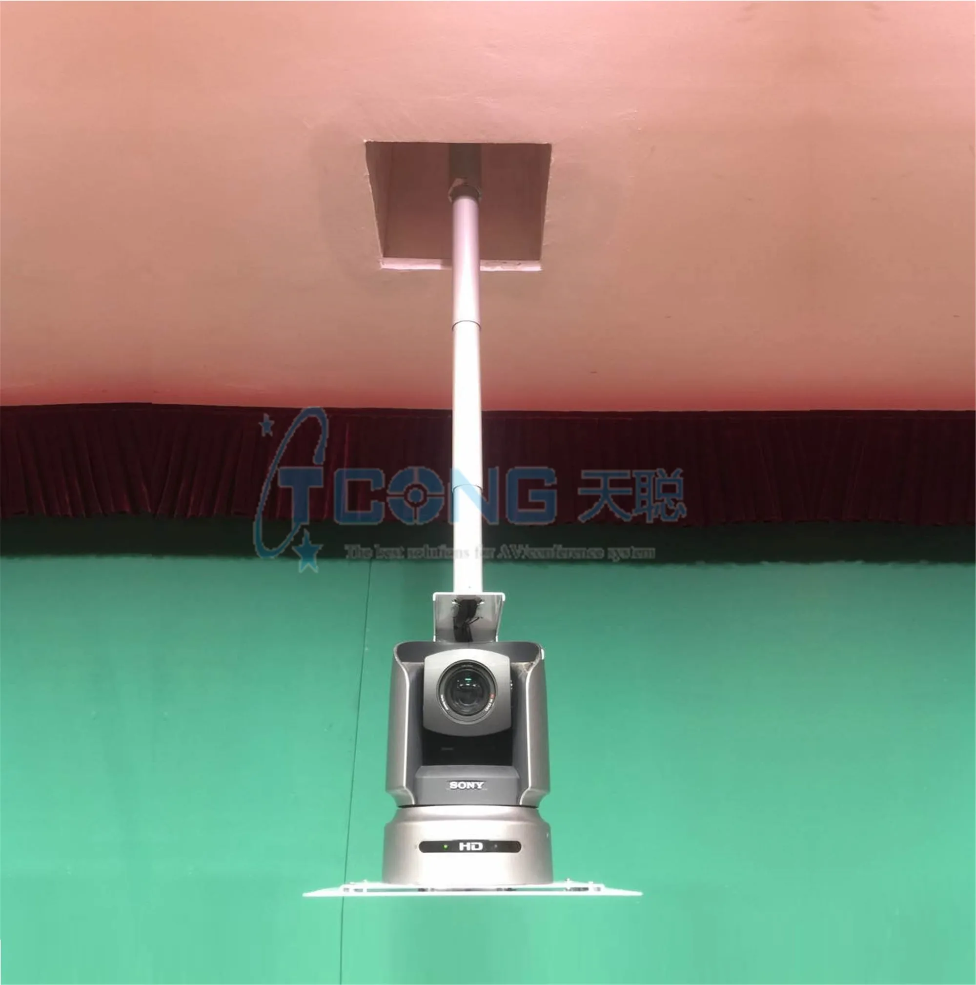 Ceiling Hidden Cctv Camera Mount With Vertical Travel 2m Electric Telescopic Ceiling Cctv Camera