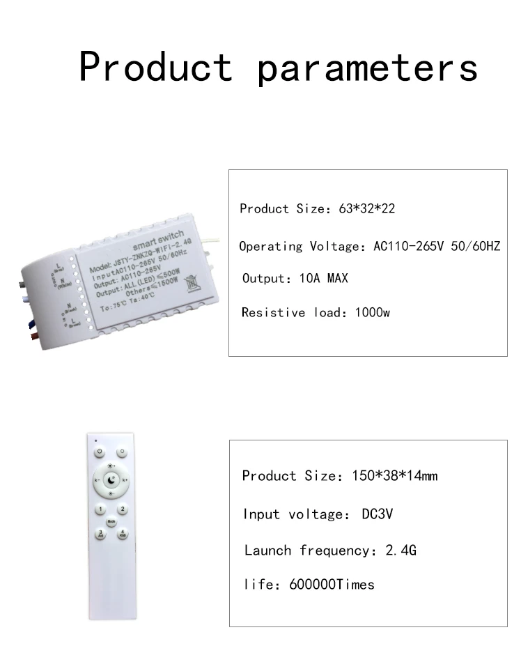 2020 New design low price china factory direct sale wireless switch relay wifi smart switch basic for smart home