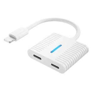 Audio Charge Dual 8 Pin Splitter Adapter iPhone