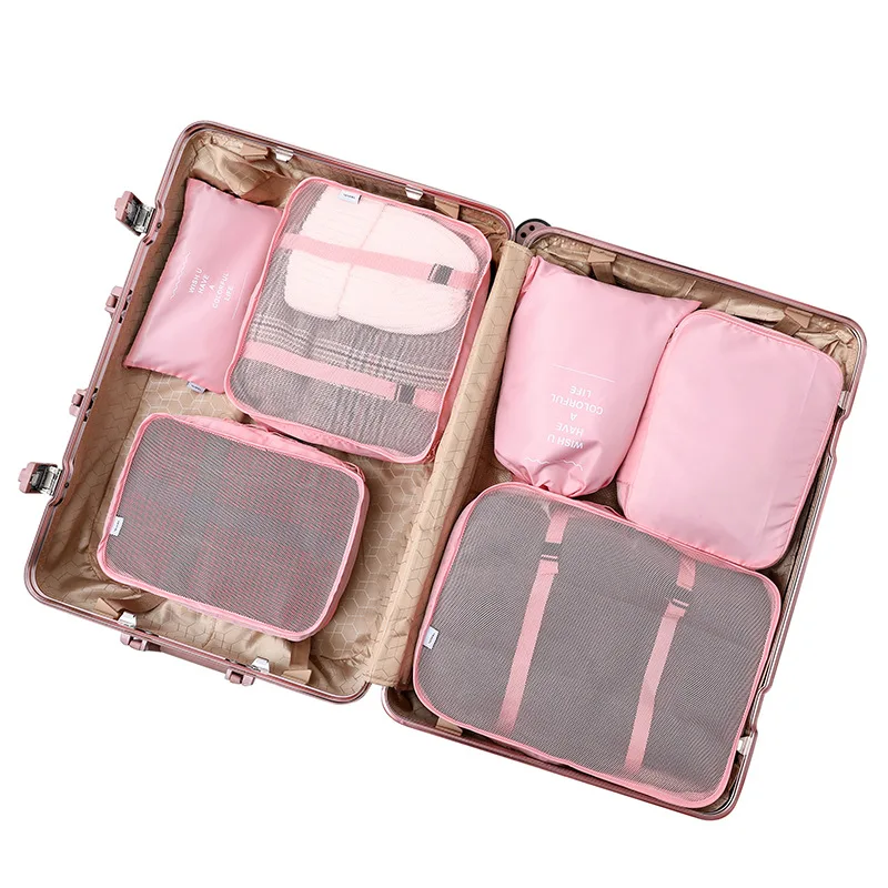 

Luggage Packing Organizers with Shoe Bag and Toiletry Bag, Customized color
