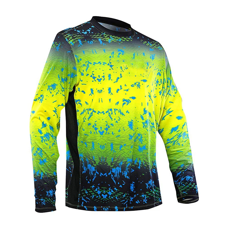 

Polyester custom print dye sublimation quick dry tournament fish clothes shirt design your own long sleeve fishing jersey, Customized color
