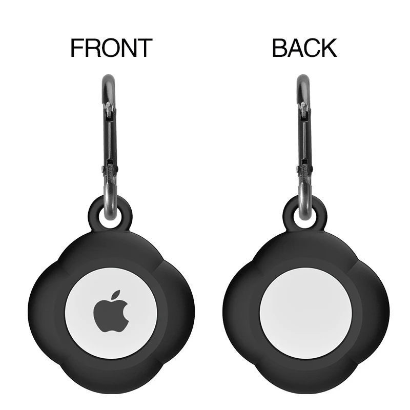 

New Design Fllower Portable Protector AirTag Silicone Case With Keychain Hook Cover AirTags Holder