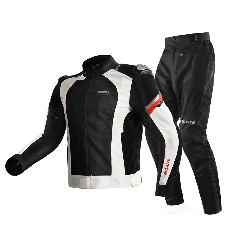 

SULAITE Safety Breathable Mesh Protective Motorbike Motorcycle Riding Jacket Men Motorcycle&Auto Racing Wear