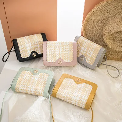 

FLB099 crossbody women 2020 fashion stripe pu leather hand bags girls bags mini purse from kenya, Yellow, black, pink, green,gray