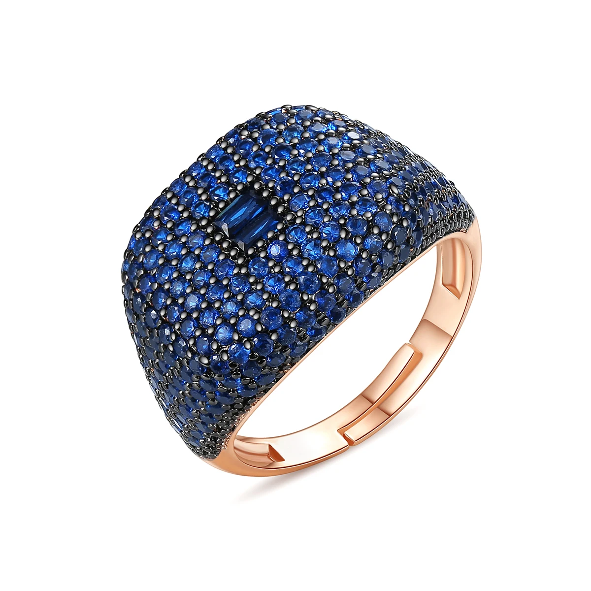 

JINSE Cubic Zirconia Hip Hop Rings Men Gun Black and Rose Gold Plated Rings Punk Jewelry