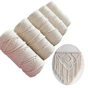 Wholesale colorful cotton rope macrame cord for DIY decorative 2