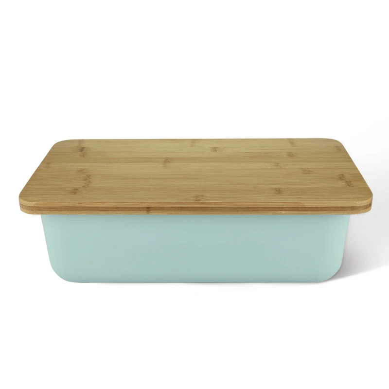 

New design biodegradable bamboo fiber bread lunch boxes bento food container with bamboo lid