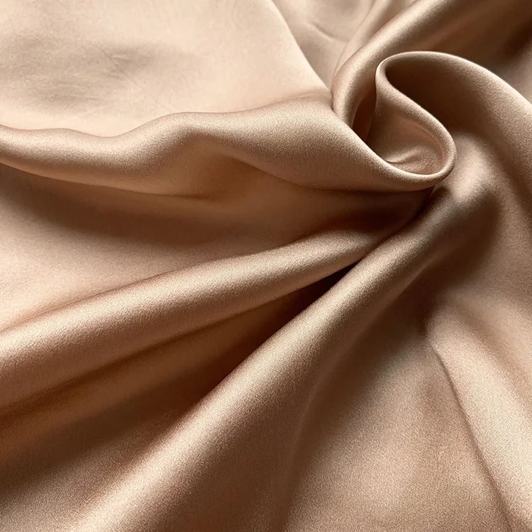 定制颜色绉缎公爵夫人丝绸 charmeuse 纹理奢华丝绸面料 16毫米