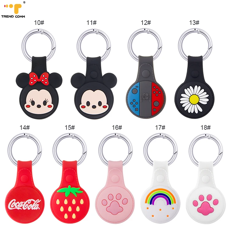 

Flexible Silicone Cartoon Sunflower Custom Light Detacahble Alloy Key Chain For Airtag Case