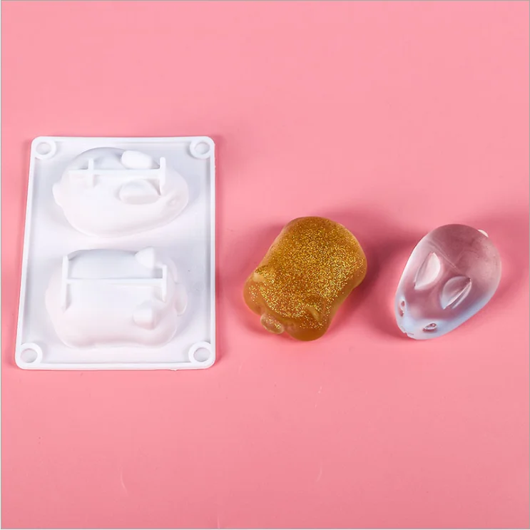 

LOVE'N LV445X DIY crystal gutta percha mold 2 with rabbit and pig silicone mold Amazon new cake decoration toy epoxy resin mold