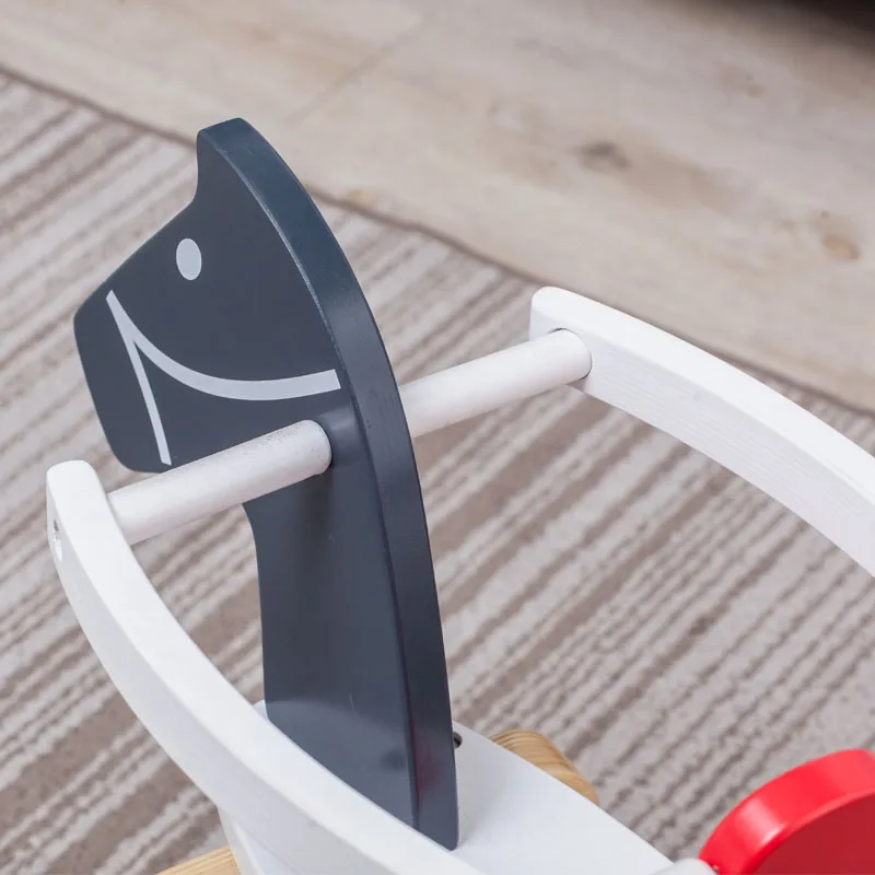 
Wholesale animal toy and solid wood trojan rocking chair in children room hobbyhorse 