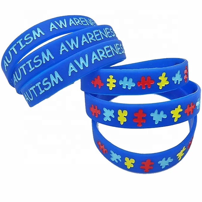 

JF Gifts 2021 Inspirational Wristbands Custom Autism Bracelet Awareness Motivational Wristband, Pantone color