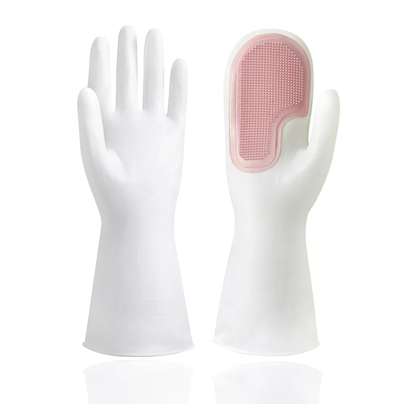 

Silicone Reusable Dish Car Kitchen Bathroom Wash Mitts Scrubber Cleaning Gloves