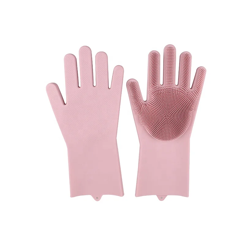 

Reusable Silicone Dish Pet Car Washing Car Household Cleaning Sponge Scrubbers Gloves