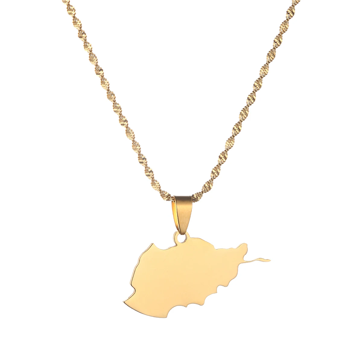 

Afghanistan Map Pendant Necklaces Trendy Afghan Maps Gold Chian Jewelry