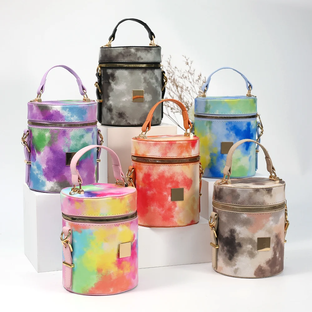 

New Trendy Fashion Female Summer Tie Dye Graffiti Bags Women Hand Bags Ladies Wild Chain Messenger Bag Graffiti Purses 2021, 6 colors