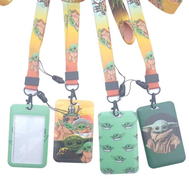 

Yoda personality card holder mobile phone key certificate lanyard detachable Id card badge holder polyester lanyard, As shown in the pictures