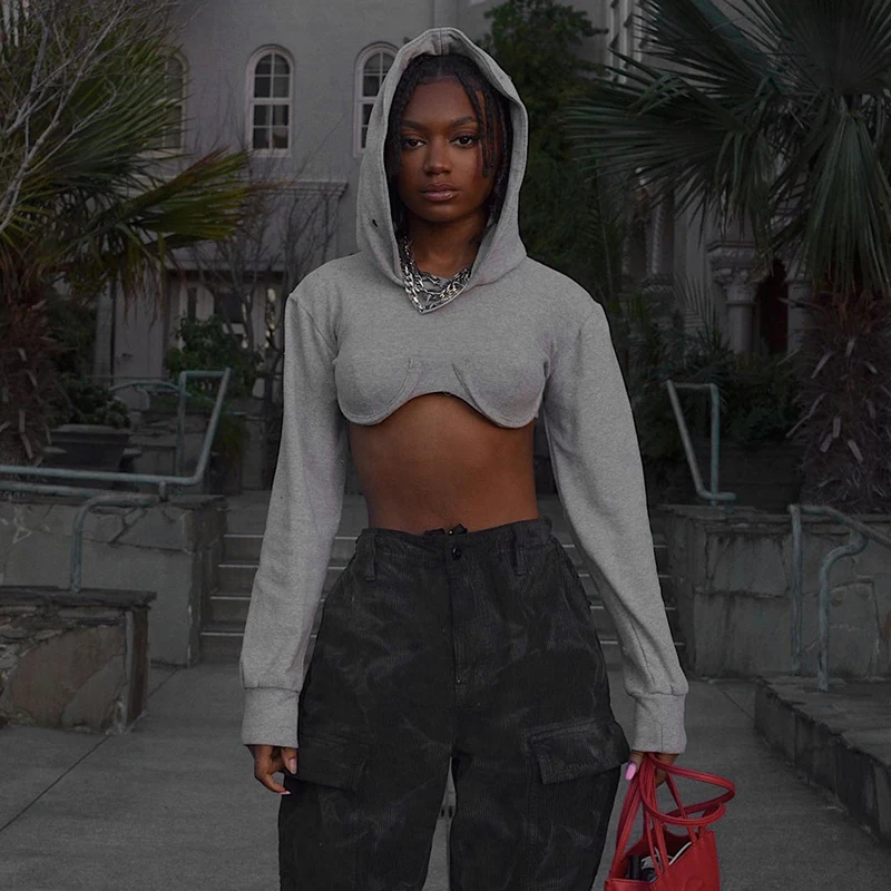 

Custom Logo Crop Top Wholesale Women Jogger Sweatshirt Long Sleeve Breathable Woman Hoodies, Purple, brown