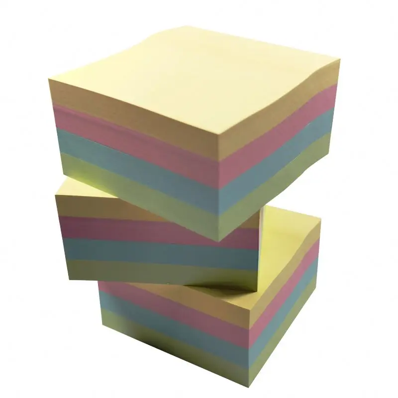 

wholesale adhesive 3 by 3 colors paper 3d pads set custom logo print Sticky Notes 3x3